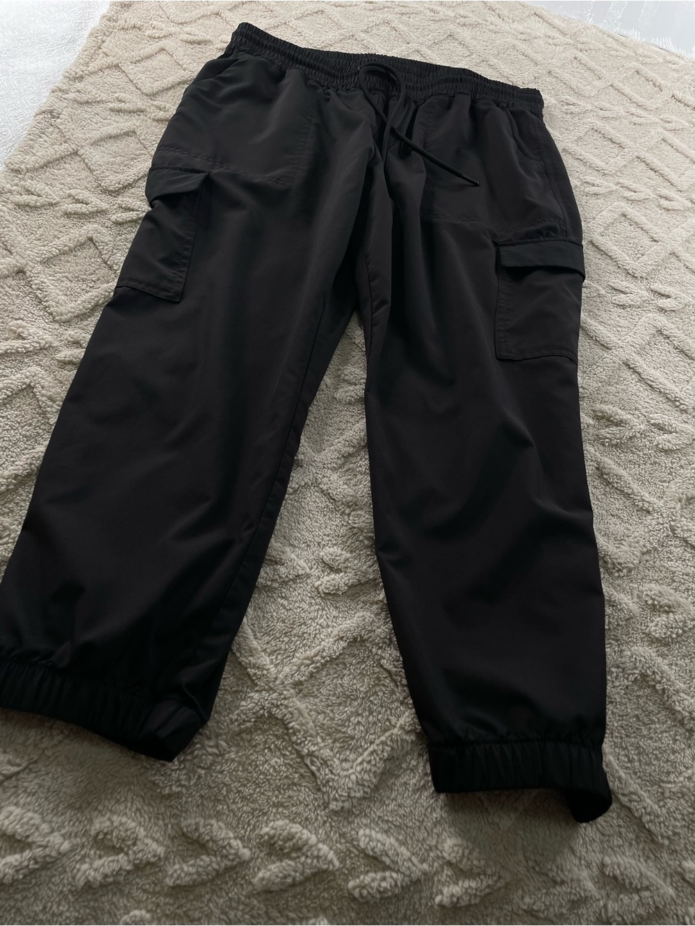 StretchTech Black Cargo Scrub  Joggers Pants - Size Large/P Medical Staff
